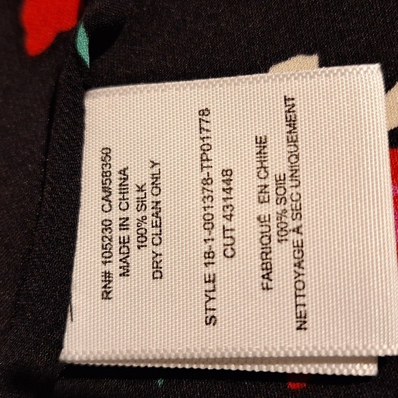 Joie Cut-Out Sleeves Silk Blouse Floral Print - Picture 11 of 11